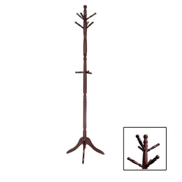 Ore International Cherry Finish Wood Swivel Coat Rack N10081-CH - main